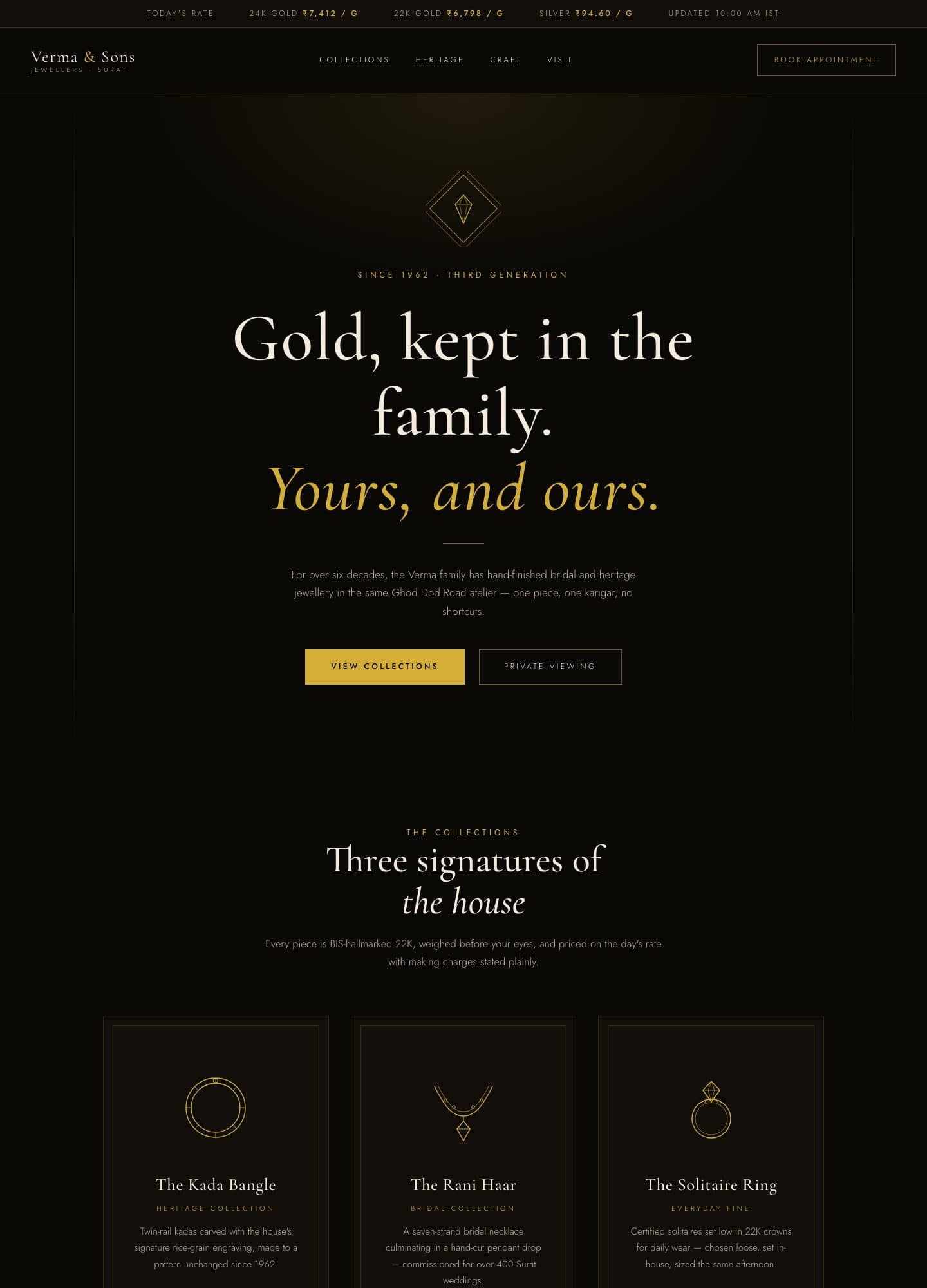 Verma & Sons — live website